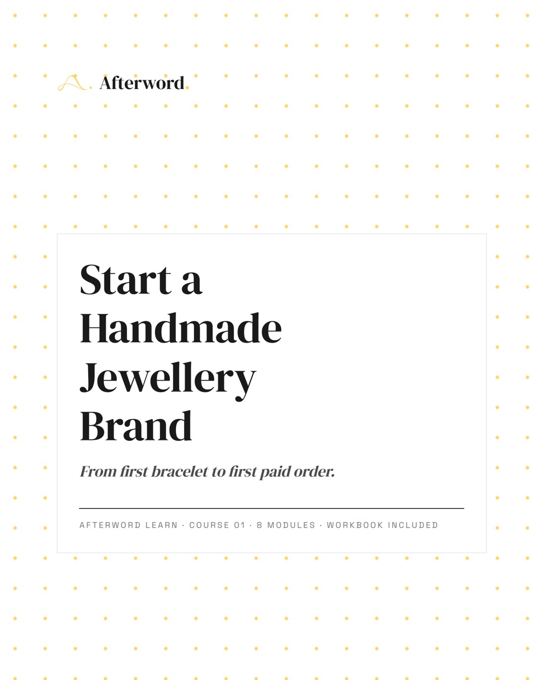 Start a Handmade Jewellery Brand