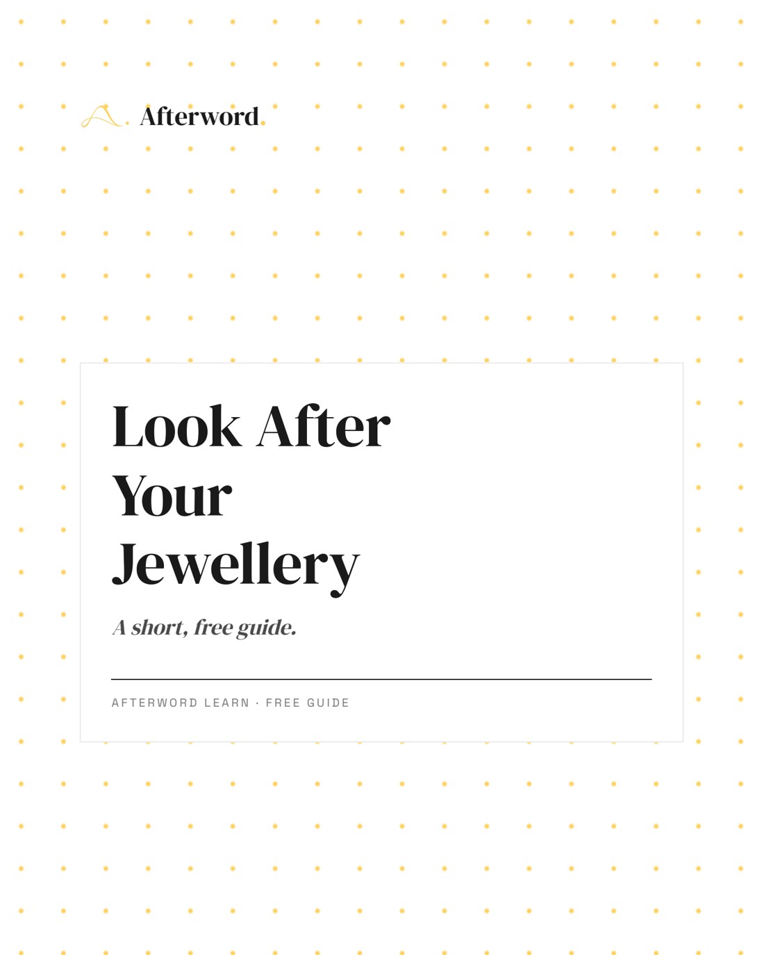 Look After Your Jewellery